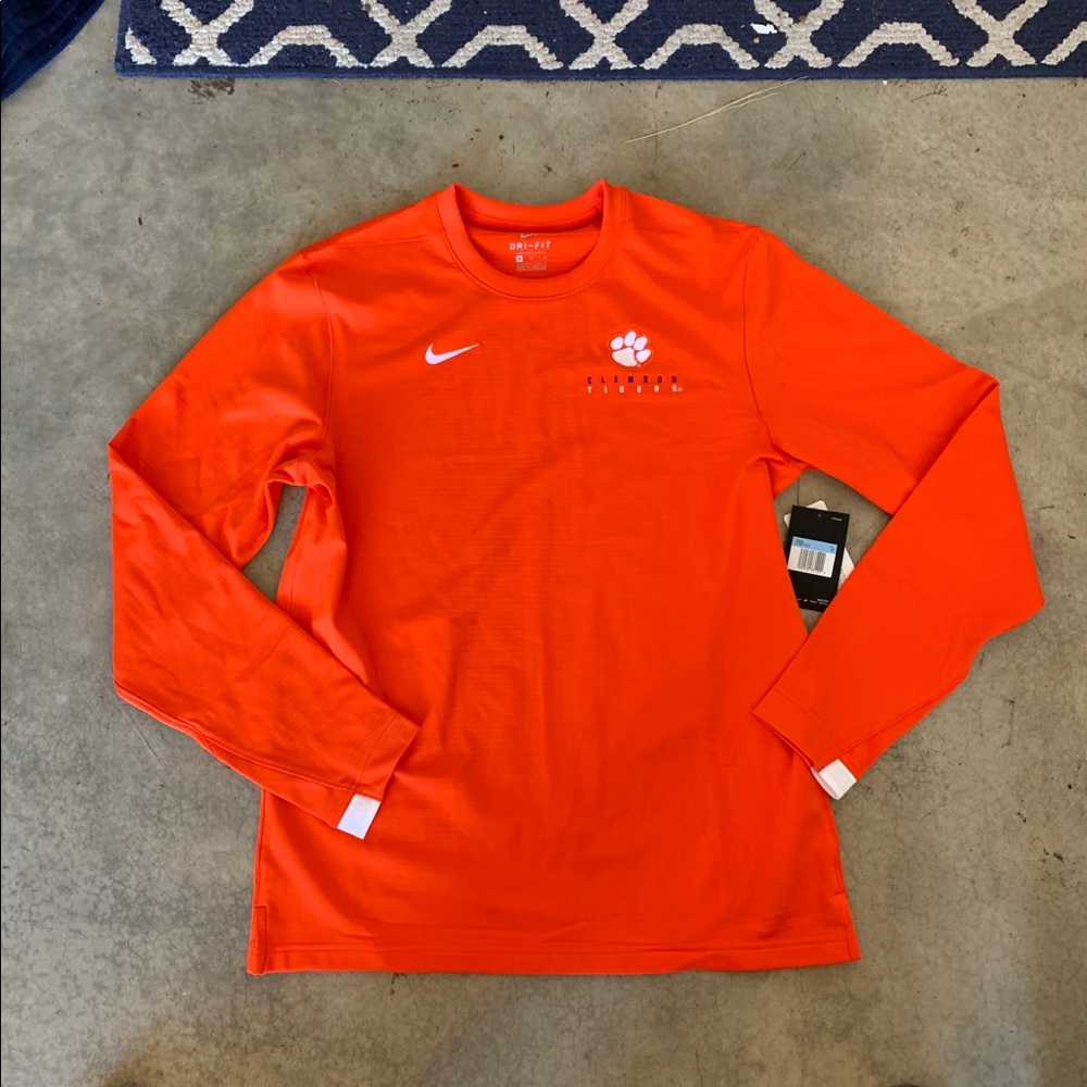 Nike Men’s Clemson Crew Neck LS Light Pullover - M